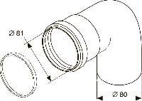 Колено ? 80мм - 90°