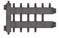 Коллектор (дублер рядный) с гидроразделителем ROMMER на 3+2+1 отопительных контура до 85 кВт